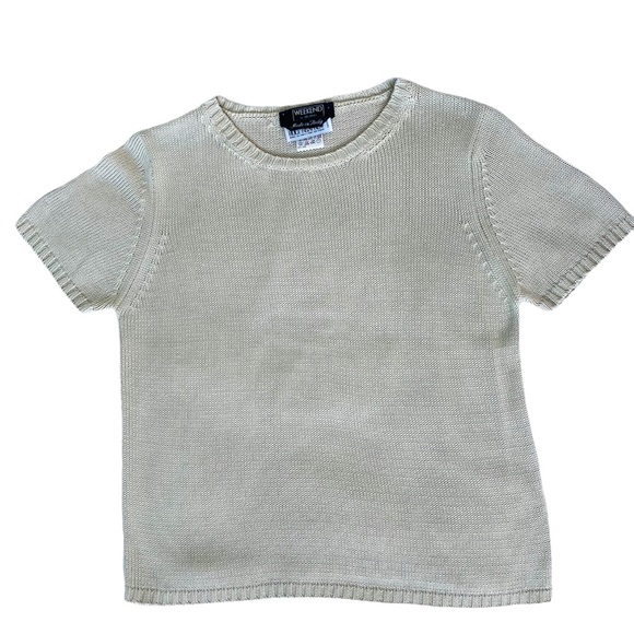 MaxMara Weekend Silk Short Sleeves Knit Top - Picture 3 of 6